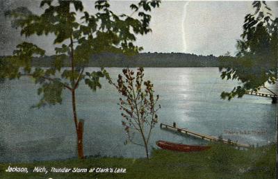 Jackson, Mich., Thunder storm at Clark's Lake