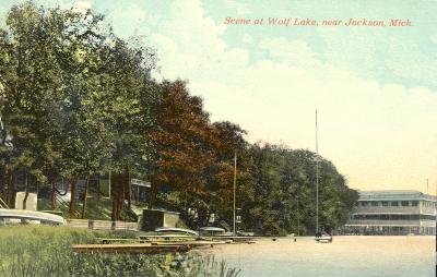 Scene at Wolf Lake, near Jackson, Mich.