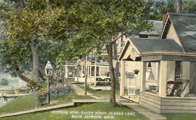 Cottage Row, Eagle Point, Clarks Lake, near Jackson, Mich.