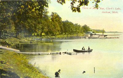 View at North Bay, Clark's Lake, Jackson, Mich.