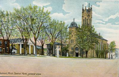 Jackson, Mich. Central Park, general view