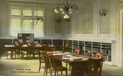 Reading Room, Public Library, Jackson, Mich.
