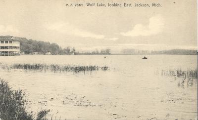 Wolf Lake, looking East, Jackson, Mich.