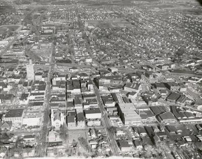 Aerial Photo of Downtown Jackson Looking East