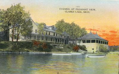 Evening at Pleasant View, Clarks Lake, Mich.