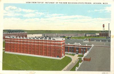 View from top of "Rotunda" of the new Michigan State Prison, Jackson, Mich. 