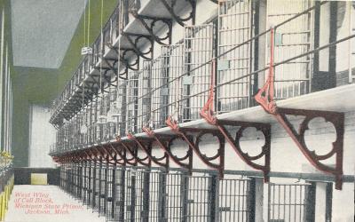 West Wing of Cell Block, Michigan State Prison, Jackson, Mich.