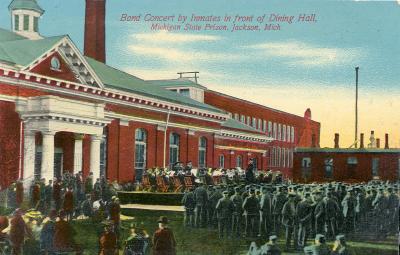 Band Concert by Inmates in front of Dining Hall, Michigan State Prison, Jackson, Mich.