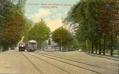 "The Forks" Main & Wildwood Streets, Jackson, Mich.
