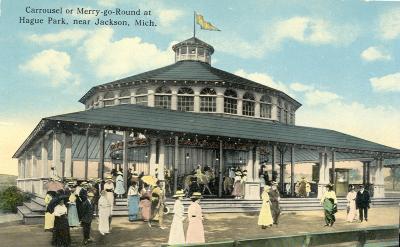Carousel or Merry-go-Round at Hague Park, near Jackson, Mich.