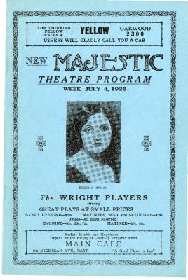 Majestic Theatre Program July 4, 1926