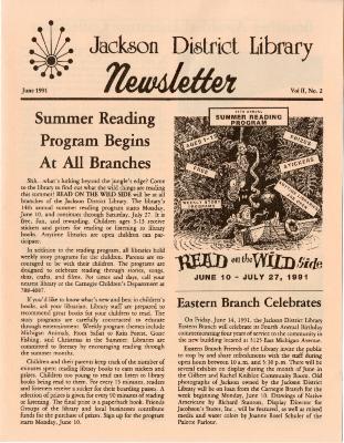 Jackson District Library Newsletter Vol II, No.2