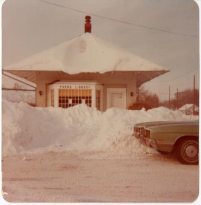 Parma Branch Library in the Blizzard of 1978
